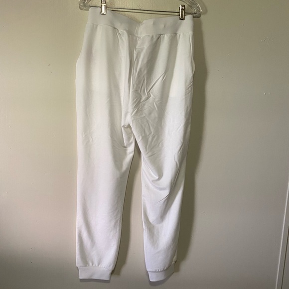 Women’s White French Terry Bradley Mischa Joggers Size Medium - Picture 2 of 6